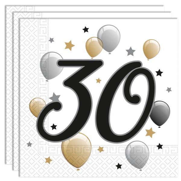 Milestone Happy Birthday 30 rs Servietter