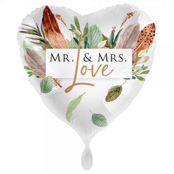 Mr & Mrs Ballon Rustic Love