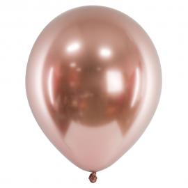 Skinnende Latexballoner Rosaguld