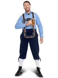 Oktoberfest Lederhosen Mørkeblå Deluxe