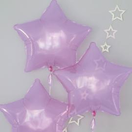 Folieballoner Stjerner Lyserøde 3-pak