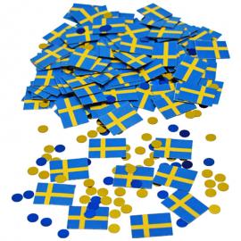 Konfetti med Svenske Flag