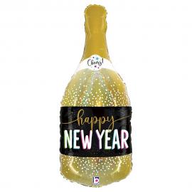 Champagneflaske Happy New Year Ballon