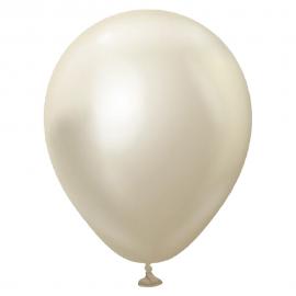 Gyldne Miniballoner Chrome White Gold 100-pak
