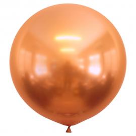 Kobber Kæmpestor Chrome Latexballoner 2-pak