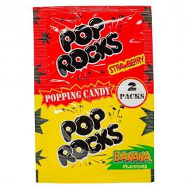 Pop Rocks Popping Slik Jordbær & Banan 2-pak