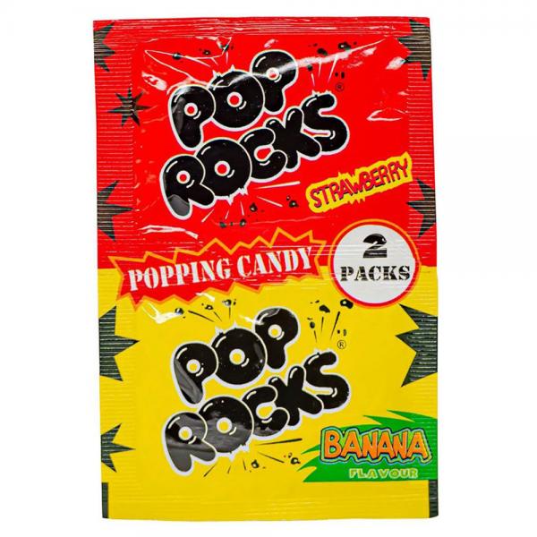 Pop Rocks Popping Slik Jordbr & Banan 2-pak