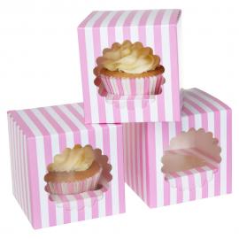 Pink og Hvide Cupcake Æsker