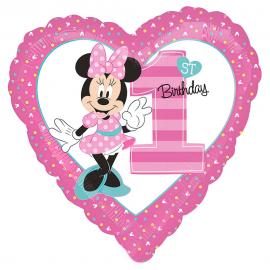 Minnie Mouse 1 år Hjerteballon