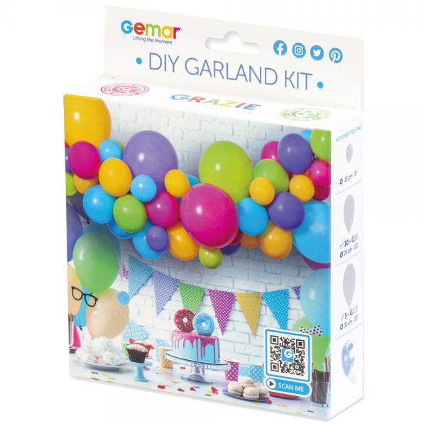 DIY Ballonguirlande Farverig