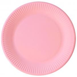 Pink Paptallerkener Solid Color