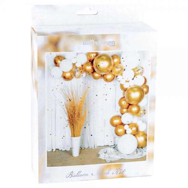 Ballonbue Kit Hvid & Guld