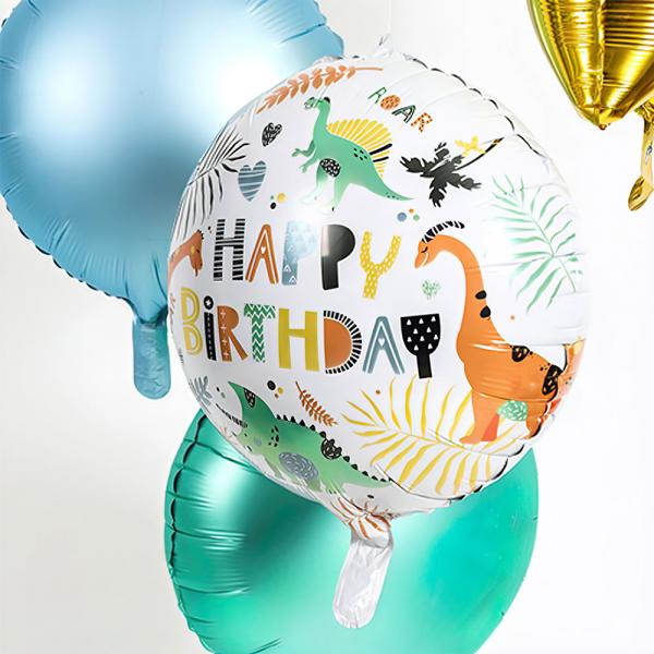 Folieballon Happy Birthday Dinosaurer