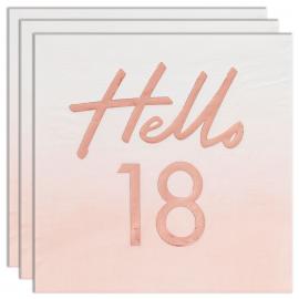 Servietter Roseguld Hello 18