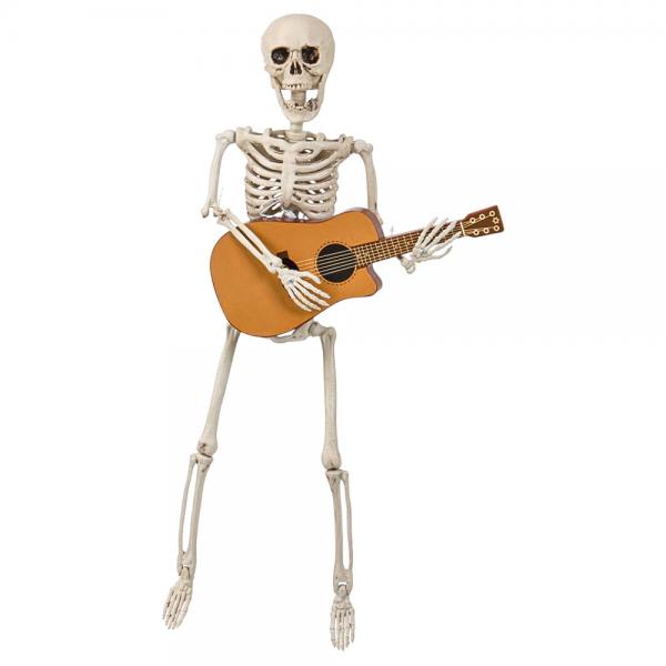 Bevgeligt Skelet med Guitar