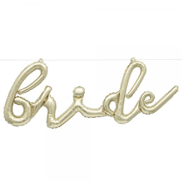 Ballon Banner Bride Metallic Guld