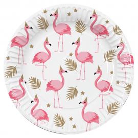 Paptallerkener Flamingoer