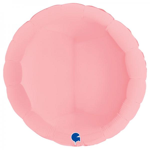 Stor Rund Folieballon Pastel Pink Mat