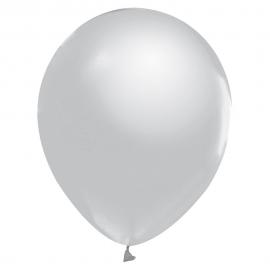 Latexballoner Metallic Sølv