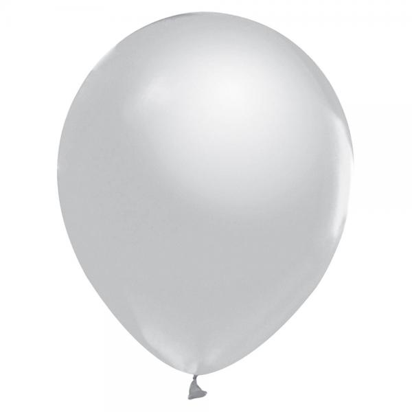 Latexballoner Metallic Slv