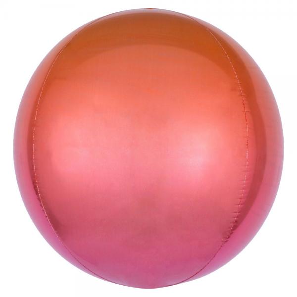 Folieballon Orbz Ombre Orange/Pink