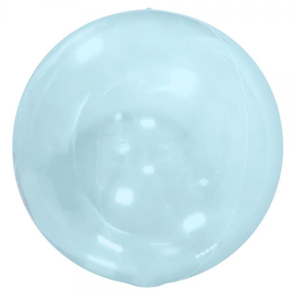 Stor Globe Folieballon Transparent Bl