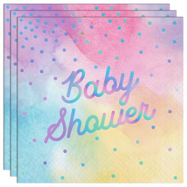 Baby Shower Servietter Iridescent