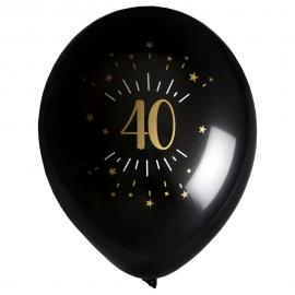 Balloner 40 År Birthday Party Guld