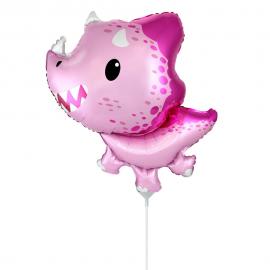 Dinosaur Folieballon Triceratops Lille Pink