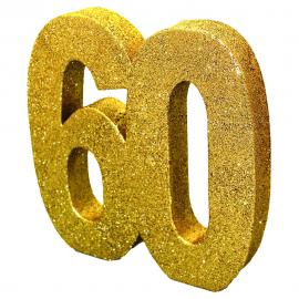 Glitrende 60 Års Dekoration Guld