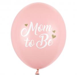 Latexballoner Mom to Be Lyserød 50-pak