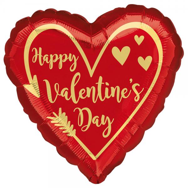Happy Valentines Day Folieballon Hjerte
