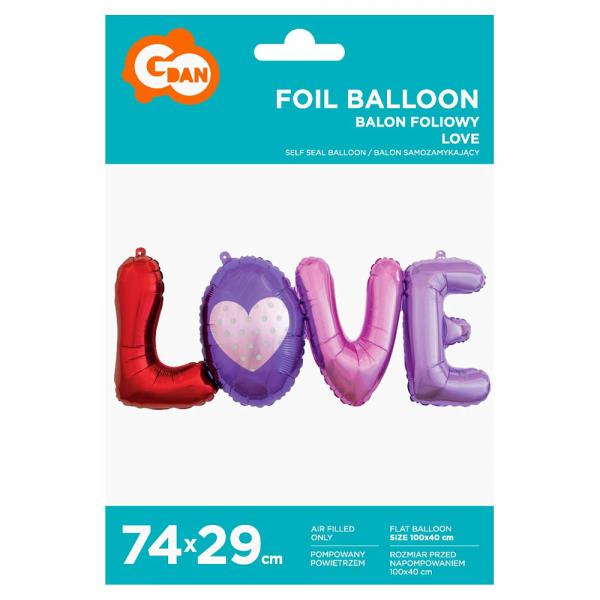 Love Folieballon Rd & Lilla