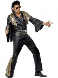 Elvis Sort/Guld Kostume