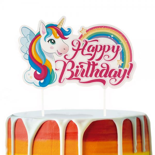 Unicorn Happy Birthday Kagepynt