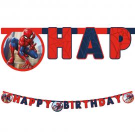 Happy Birthday Guirlande Spiderman Crime Fighter