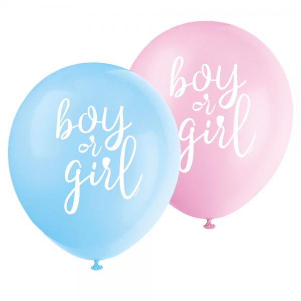 Boy or Girl Balloner Bl & Pink