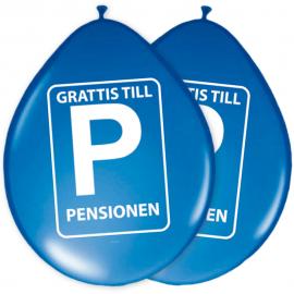 Balloner "Grattis Till Pensionen"