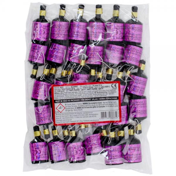 Party Poppers Lyserd 30-pack