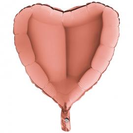 Folieballon Hjerte Rosaguld