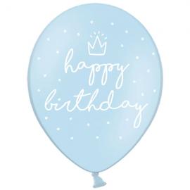 Fødselsdagsballoner Happy Birthday Blå