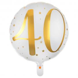 40 År Folieballon Stjerner