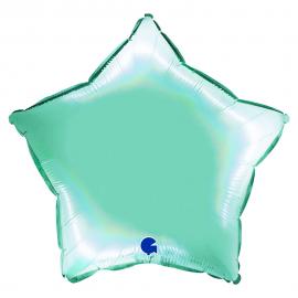 Ballon Stjerne Holografisk Platinum Tiffany