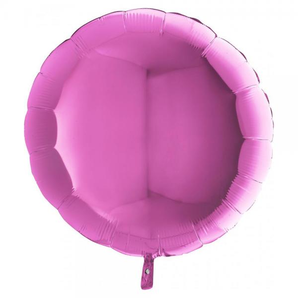 Stor Rund Folieballon Fuxia Pink