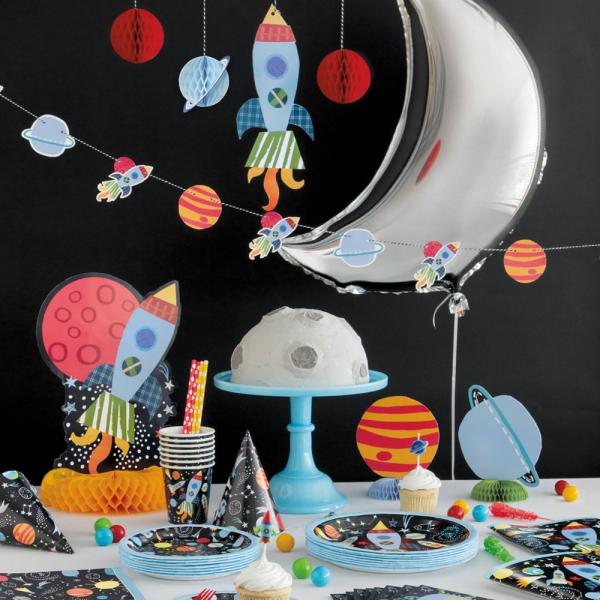 Rummet Folieballon Happy Birthday Outer Space