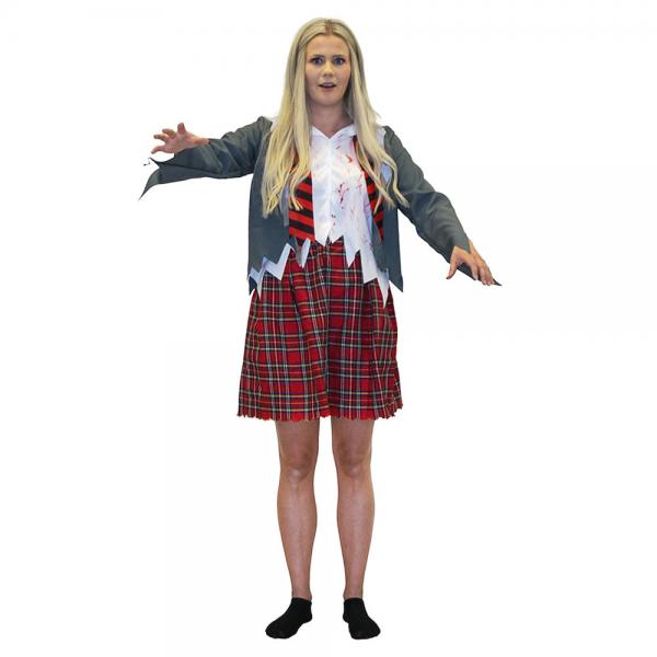 Zombie High School Pige Kostume Teen 158-164