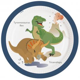 Happy Dinosaur Paptallerkener