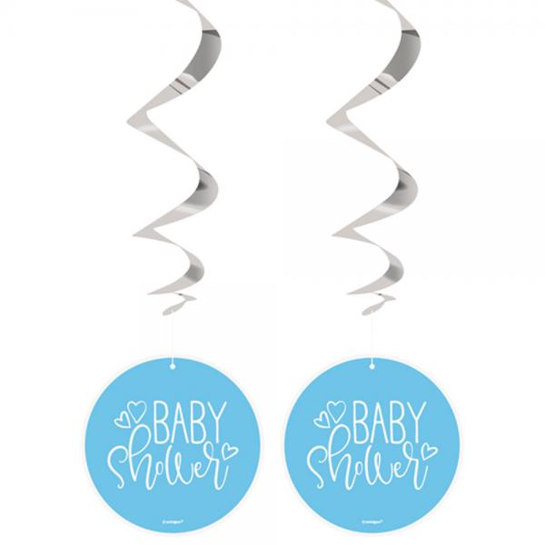 Baby Shower Swirls Lyseblt & Slv