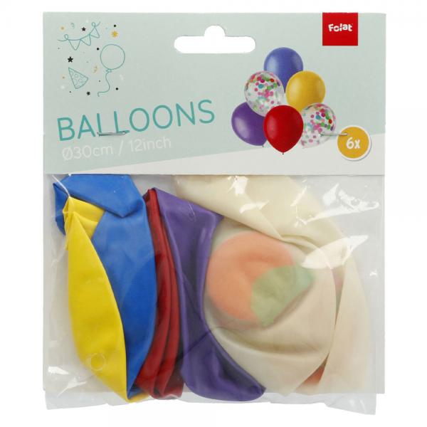 Ballonmix Konfetti Flerfarvet