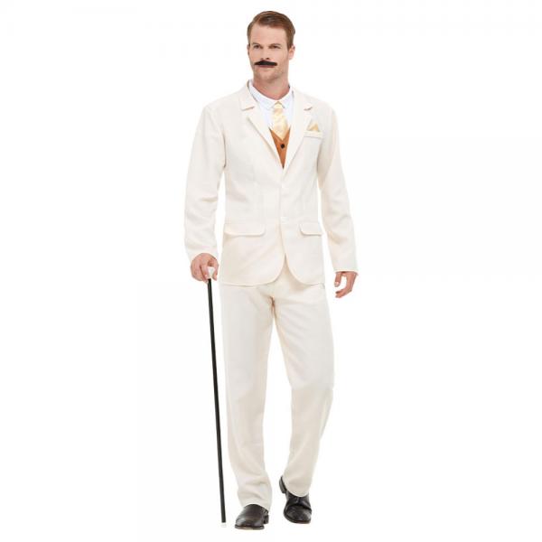 Gatsby 20'er Hvidt Kostume